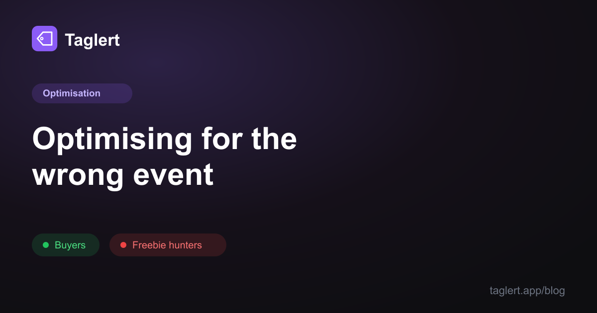 Optimising for the Wrong Event: Why Cheap Conversions Attract Buyers Who Never Buy