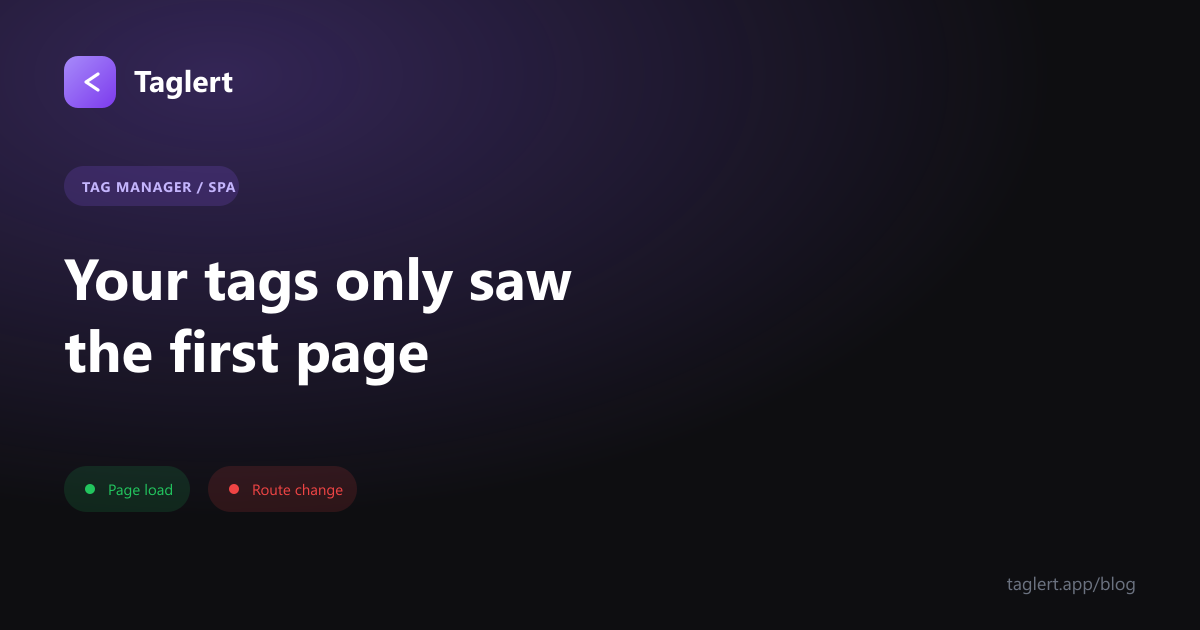 Your Site Is a Single Page App and Your Tracking Only Ever Saw the First Page